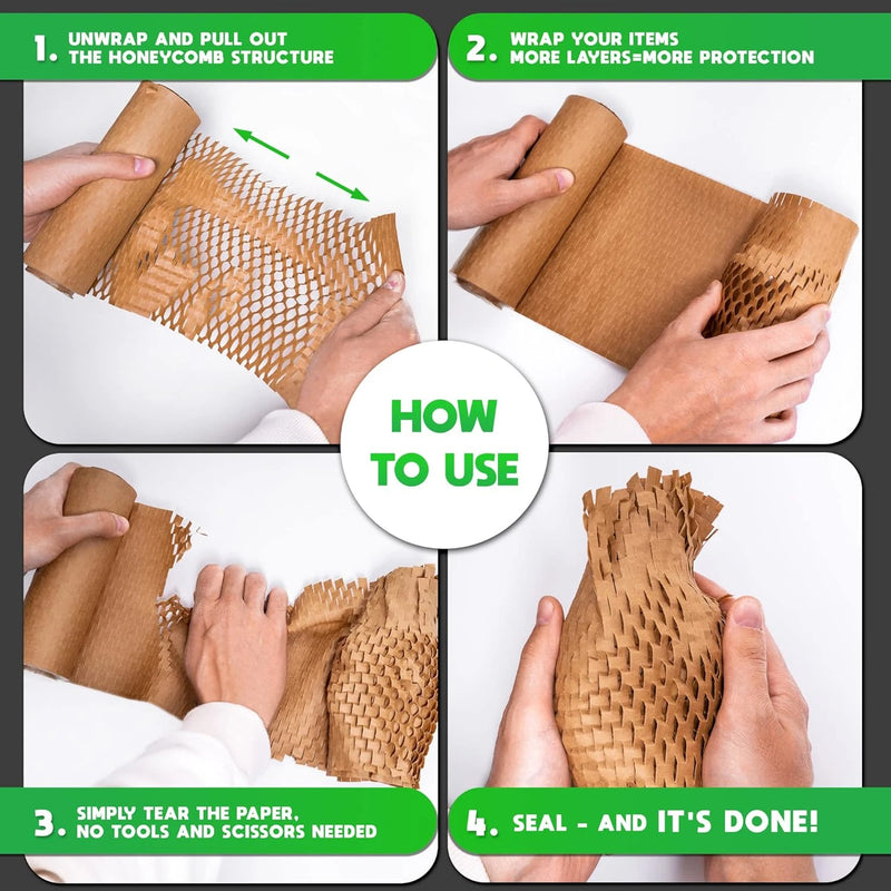 Eco Bubble Wrap Alternative -  Honeycomb Paper 400mm x 25M