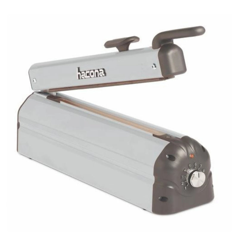 Image of a CI-320 inox food grade Hacona Heat Sealer on a white background