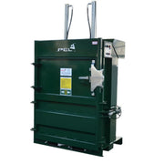 PEL1500 cardboard baler isolated on a white background.