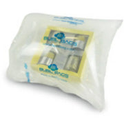 Bubl air cushioning bag 400mm x 400mm protecting glass jars on a white background