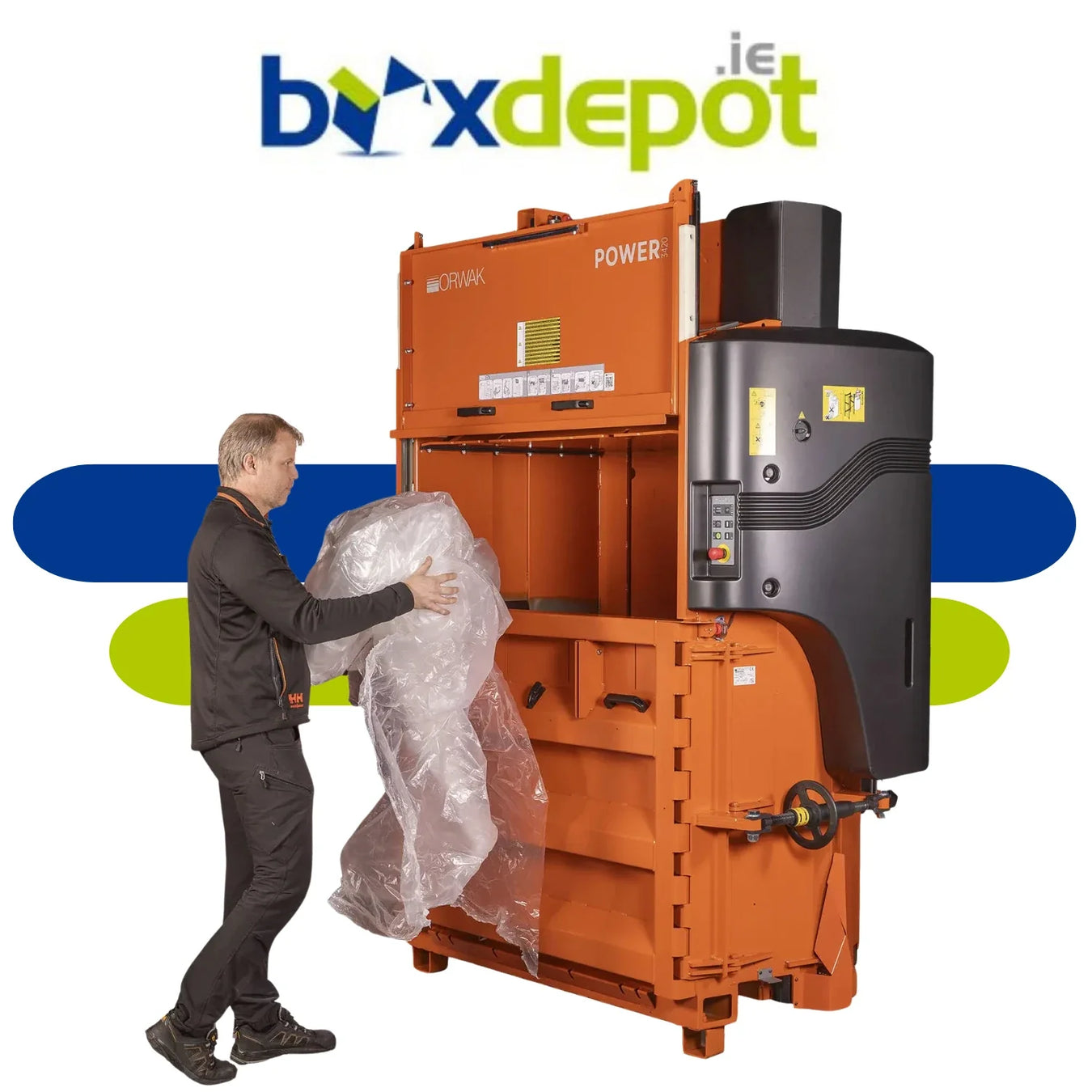 Cardboard balers available at Box Depot