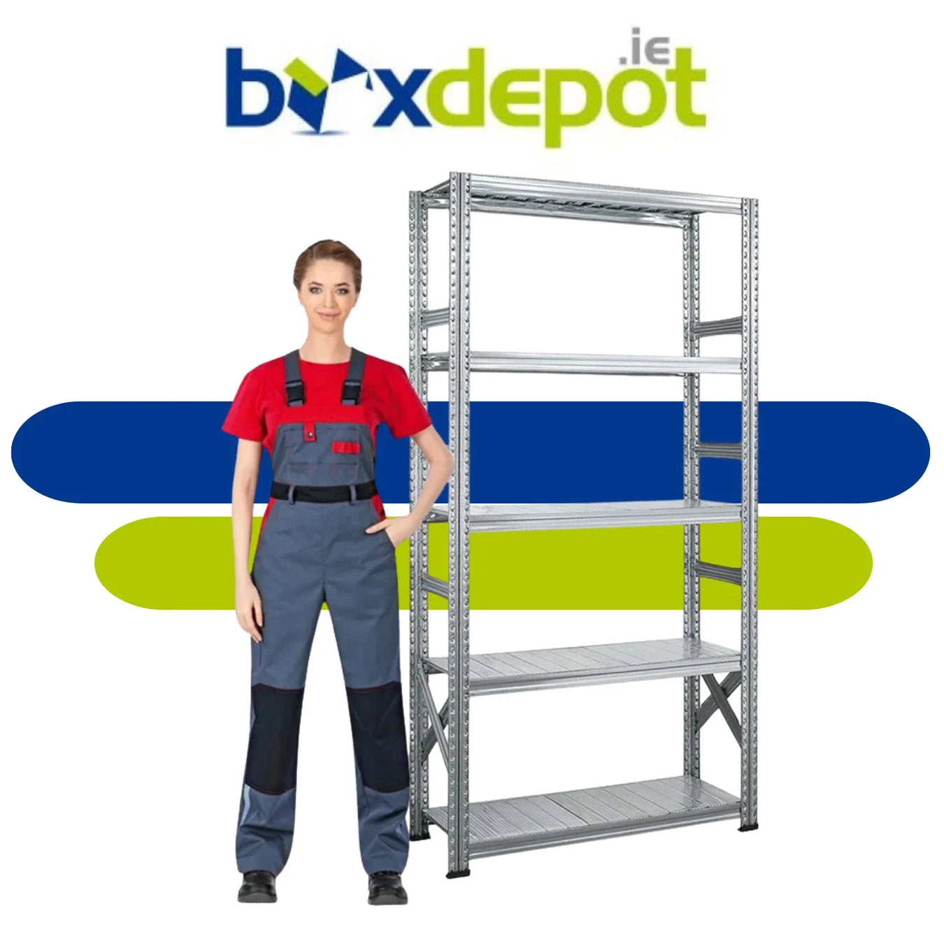 MetalSistem123 boltless steel shelving systems available at Box Depot