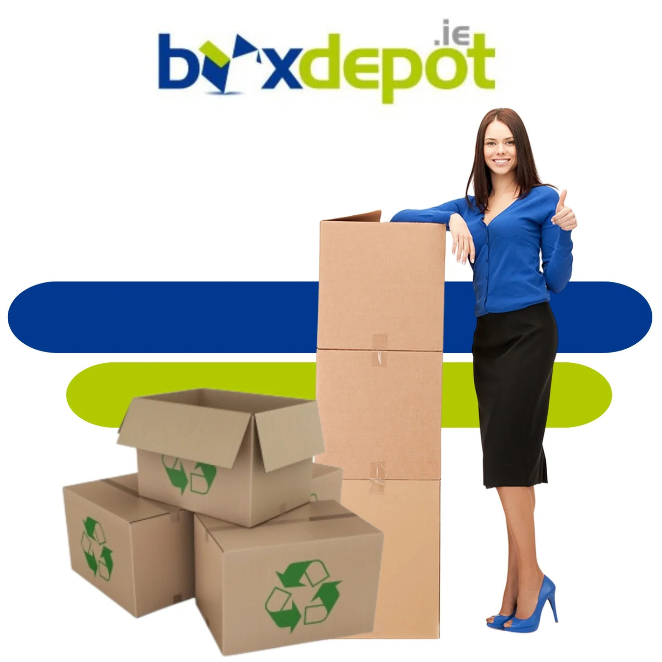 Once-used eco-friendly cardboard boxes for businesses across Ireland