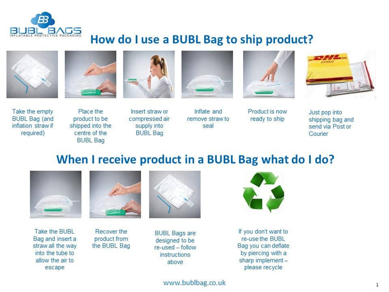 Bubl Bags instructions for use