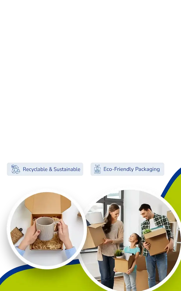 Promotional graphic for eco-friendly packaging.