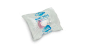 protective Bubl Bags packaging protecting a glass bottle for shipping on a white background