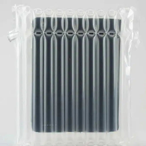 Laptop protected with Bubl Packaging on a plain background