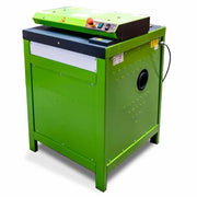 A CushionPack CP422 Cardboard Shredder showing the side panel where the dust extractor hose is housed