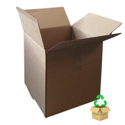 small single wall econo cardboard box on a white background