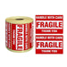 10 x Fragile Labels 50mm x 75mm