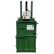 front view of a GE100 cardboard baler on a white background