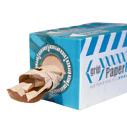 Grip PaperFill Voidfill opened with paper voidfill showing on a white background