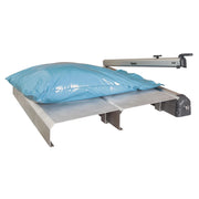 Hacona CI-620 inox Heat Sealer sealing a filled blue plastic bag on a white background