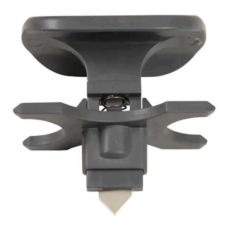 closeup of the blade holder of a Hacona Heat Sealer on a white background