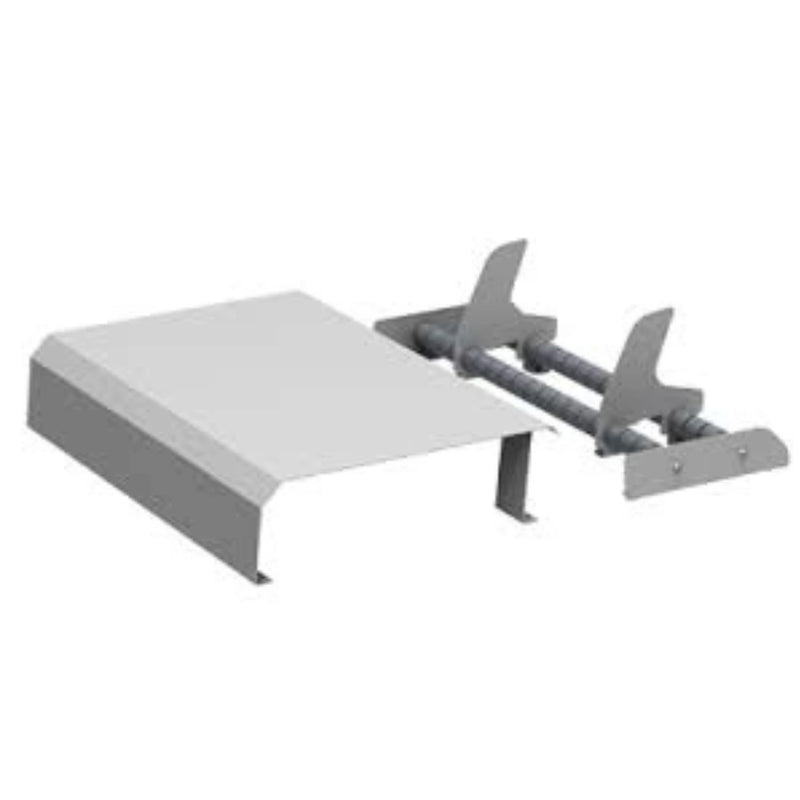 Modular table and bag roll holder for a Hacona inox Heat Sealer on a white background