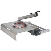 Hacona Inox Heat Sealer sealing a bag of wiring products on a white background
