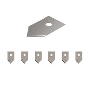 Large image of one replacement blade for a Hacona Heat Sealer along with six smaller images of blades on a white background