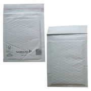two white mail lite padded envelopes on a white background