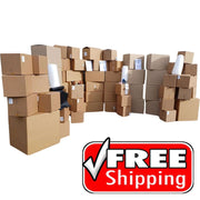 Mega Moving Kit boxes and accessories on a white background