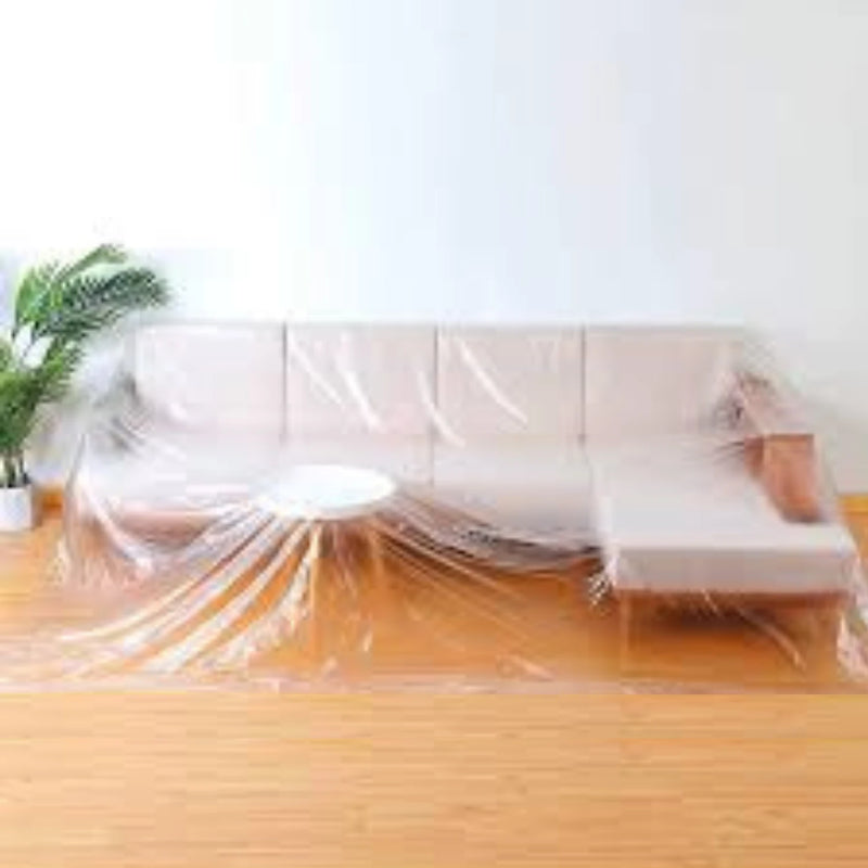 sofa chaise long in a neutral living room covered with sofa covers