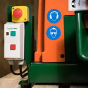 closeup of the control panel of a Sweed CE450DDX Strapping Chopper