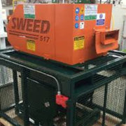 Sweed CE517 Pallet Strapping Chopper in a warehouse setting