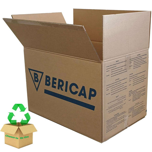 large double wall cardboard box on a white background