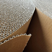 closeup of a roll of corrugated single faced cardboard