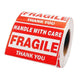 500 x Fragile Labels 50mm x 75mm