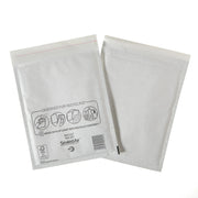 two empty mail lite padded envelopes on a white background