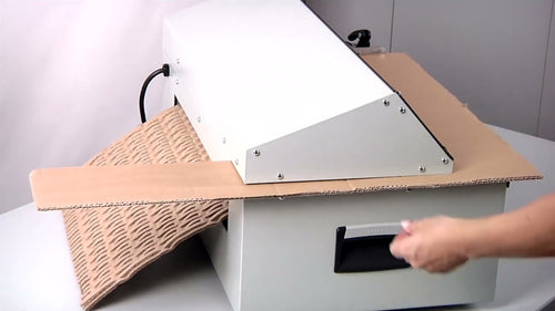 Kobra FlexPack Desktop Cardboard Shredder video showing it in action