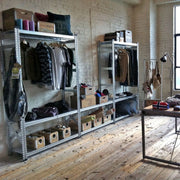 Boltless steel shelving in a home environment