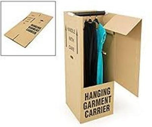 flatpacked cardboard wardrobe box