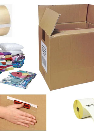 Large Cardboard Box Shipping Kit